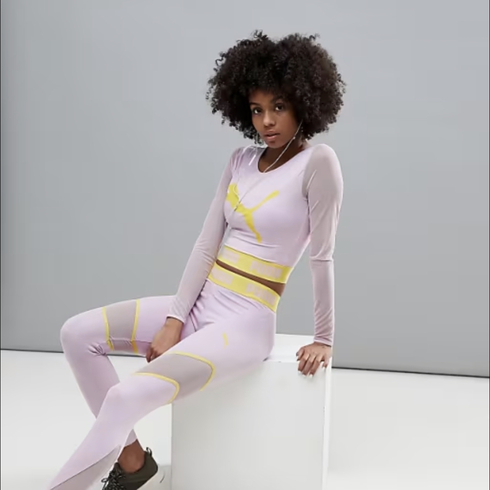 Puma Women's Pink and Yellow Jumpsuit